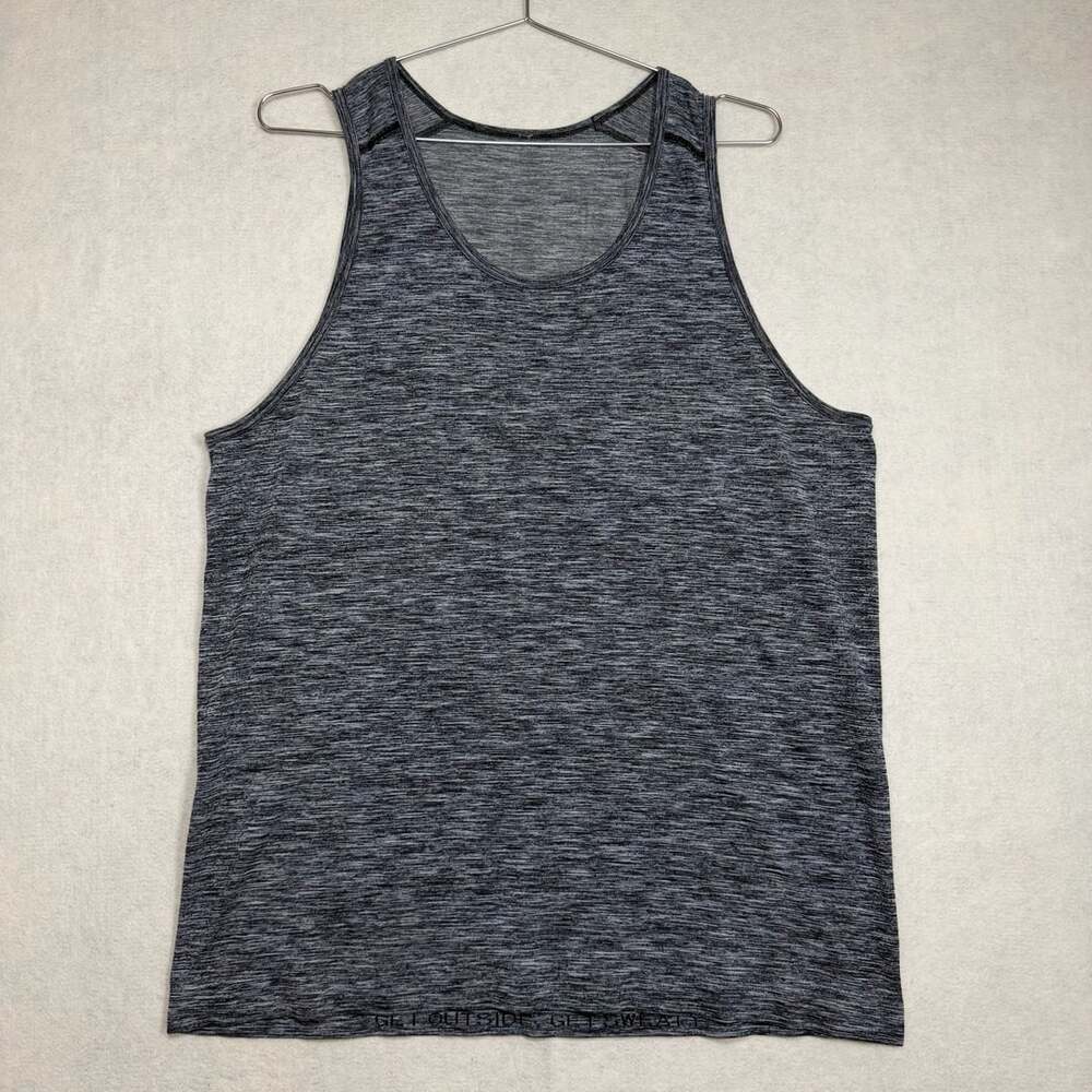 Lululemon Tank Mens Size Large Metal Vent Tech Grey Heathered Running Gym